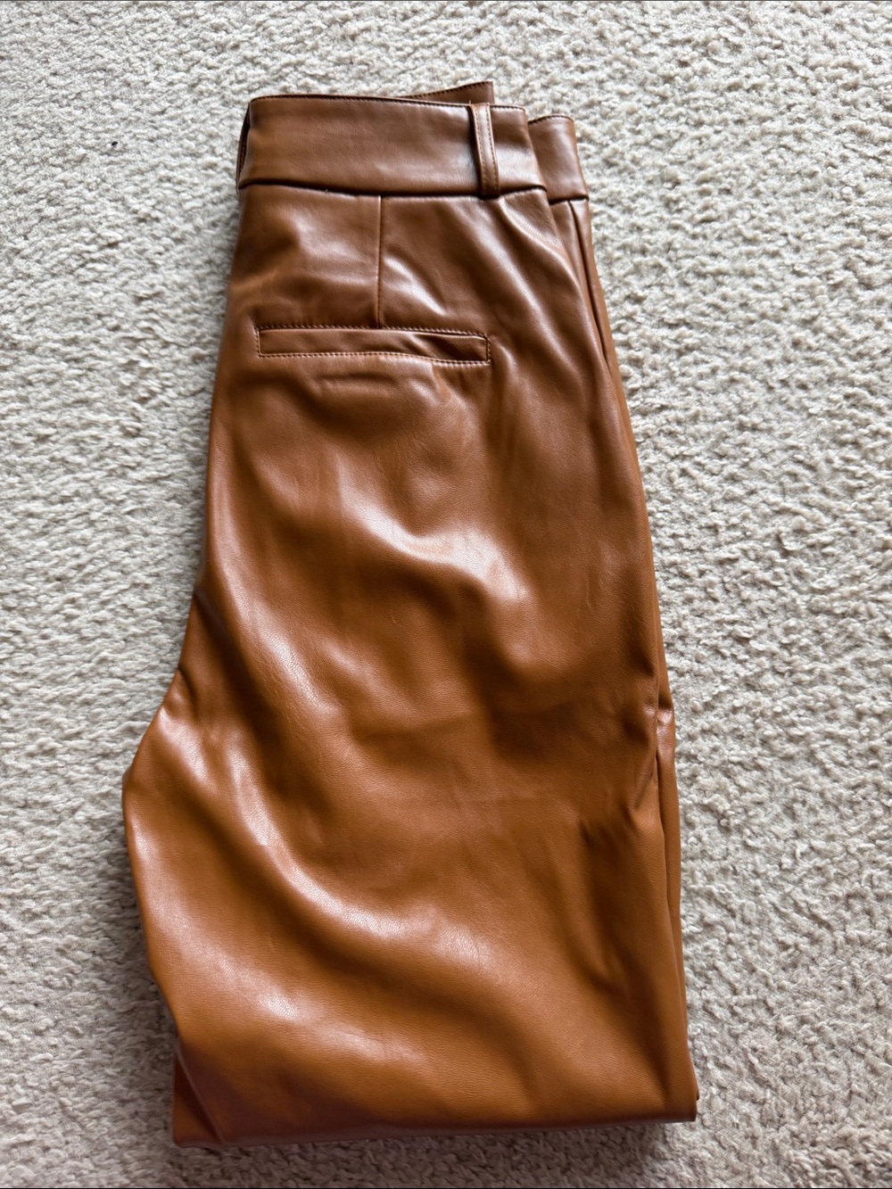 Windsor Women's Faux Leather Pants - Brown